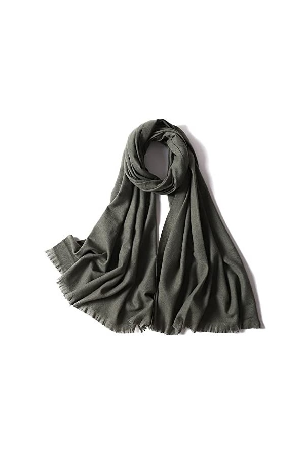 Écharpe pour femme - Écharpe longue et douce en cachemire tricoté pour femme Garder au chaud Écharpes en coton Hommes Dame Éc