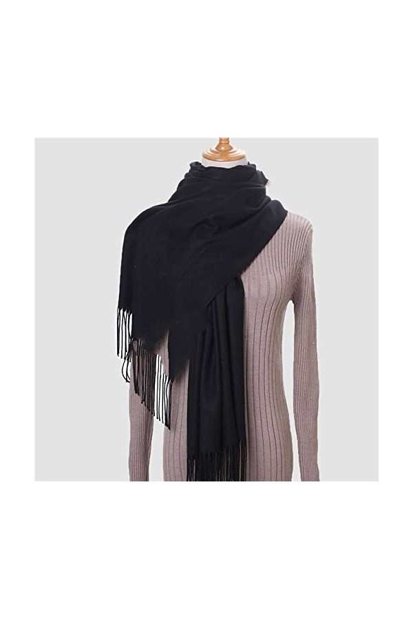 Écharpe Femme - Écharpes Écharpe Épaisse En Cachemire Pour Hommes Chaud Doux Temps Froid Écharpe Pour Lhiver Automne Avec Gl