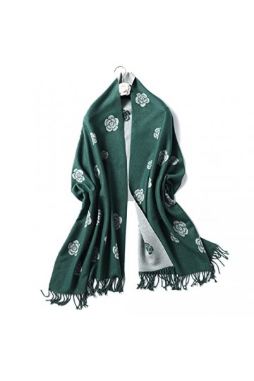 Écharpe pour femme – Écharpe dhiver pour femme classique imprimé floral châles et écharpes épaisses chaudes pashmina mode gl