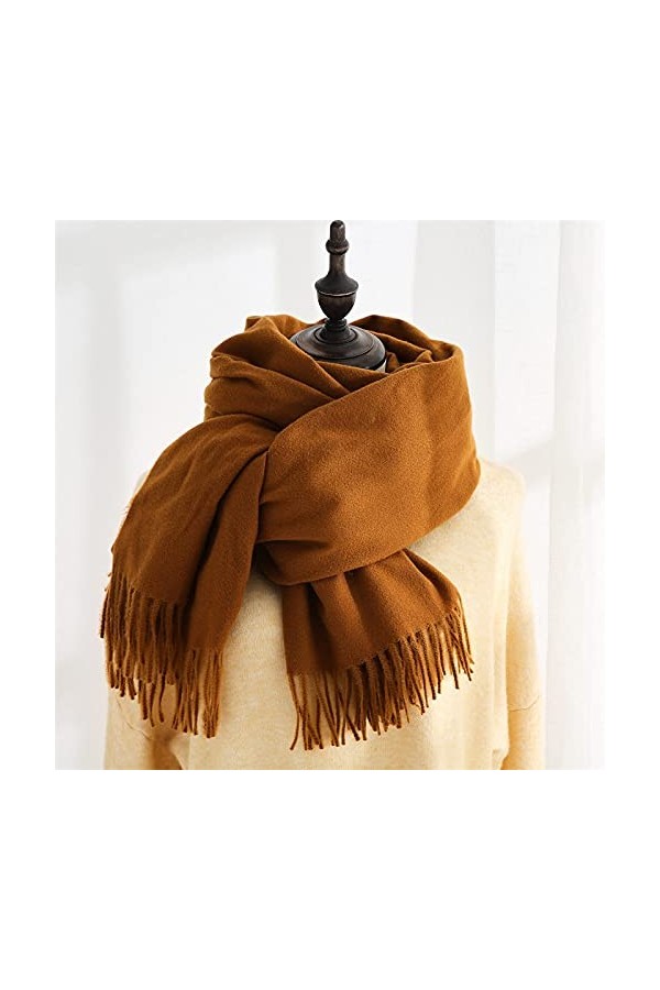 Samnuerly Écharpe pour Femme – Grande écharpe dhiver pour Femme Châles Wrap Mode Chaud Épais Écharpes en Cachemire Femme Ban