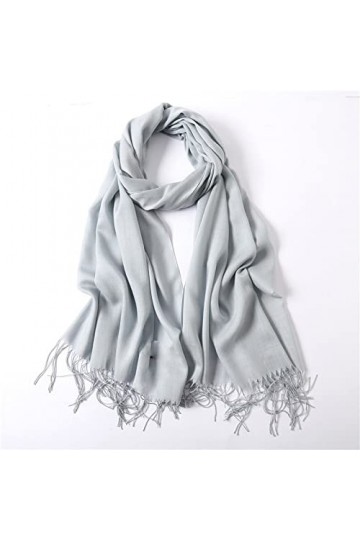 Écharpe pour femme - Châles minces solides Écharpes Écharpe en cachemire épais pour hommes Écharpe chaude et douce par temps 