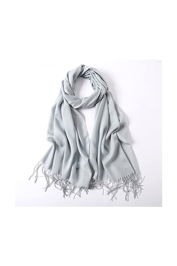 Écharpe pour femme - Châles minces solides Écharpes Écharpe en cachemire épais pour hommes Écharpe chaude et douce par temps 