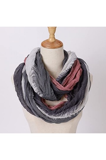 Écharpe pour Femme - Écharpes Longues et Douces pour lhiver Grandes écharpes froissées Femmes Dames Légères Longues Écharpes