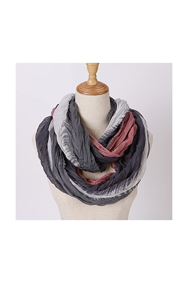 Écharpe pour Femme - Écharpes Longues et Douces pour lhiver Grandes écharpes froissées Femmes Dames Légères Longues Écharpes