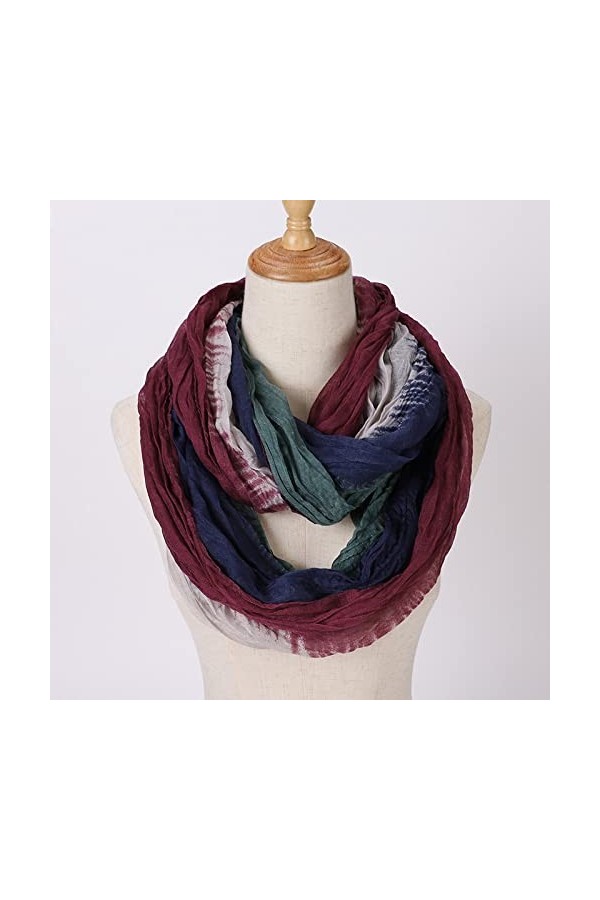 Écharpe pour Femme - Écharpes Longues et Douces pour lhiver Grandes écharpes froissées Femmes Dames Légères Longues Écharpes