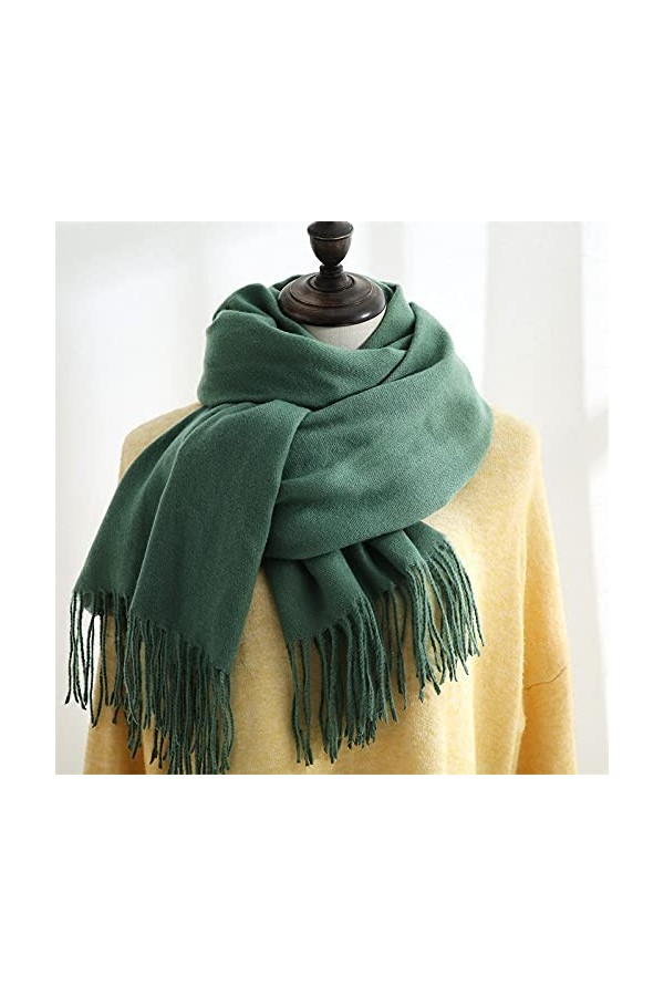 Écharpe pour femme - Écharpes longues et légères dhiver Grandes enveloppes Écharpe de couleur unie Femmes Dames Légères Long