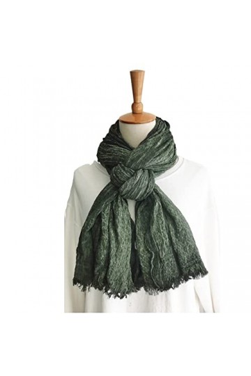 Écharpe pour femmes - Style unisexe Écharpe dhiver Coton uni Couleur unie Écharpes pour femmes Châle Vintage Chaud Hommes Éc