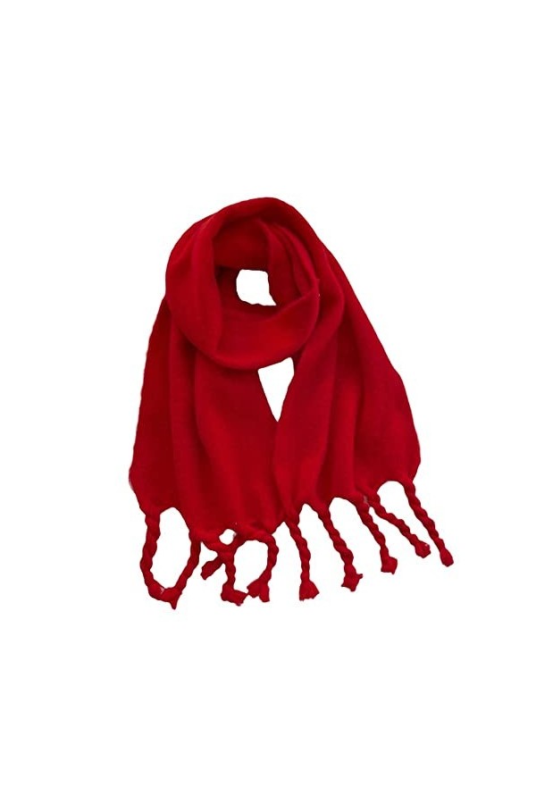 Samnuerly Écharpe pour Femme – Écharpe Longue en Laine dhiver de Couleur Unie pour Garder au Chaud Écharpe Longue et épaisse