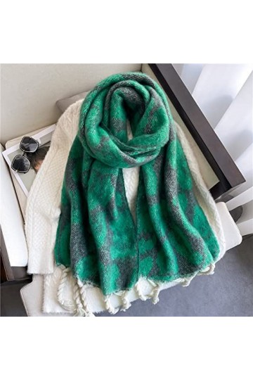 Écharpe pour femme - Écharpes en cachemire pour femmes doux châles et châles en pashmina imprimés longs grands hiver chaud ép