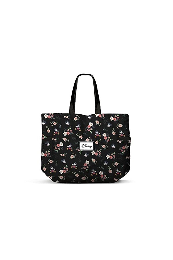 Disney Mickey Mouse Nature-Sac de Courses Shopping Bag, Noir