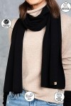 KNITAS Écharpe tricotée en laine mérinos et cachemire pour homme et femme I Écharpe chaude tricotée automne hiver I Écharpe c