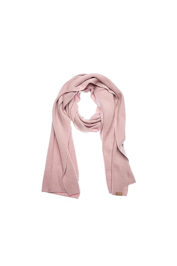 KNITAS Écharpe tricotée en laine mérinos et cachemire pour homme et femme I Écharpe chaude tricotée automne hiver I Écharpe c