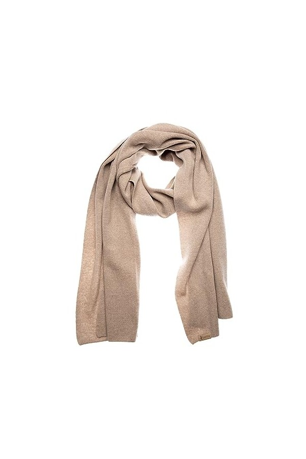 KNITAS Écharpe tricotée en laine mérinos et cachemire pour homme et femme I Écharpe chaude tricotée automne hiver I Écharpe c