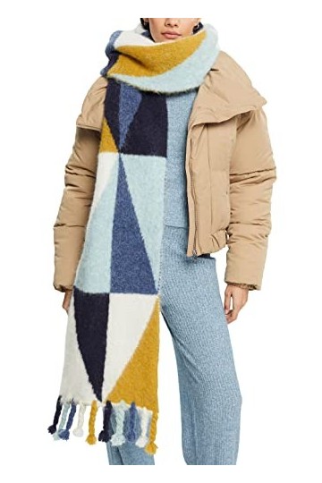 ESPRIT 092ea1q310 Écharpe Tendance, 450/bleu pétrole, Taille Unique Femme