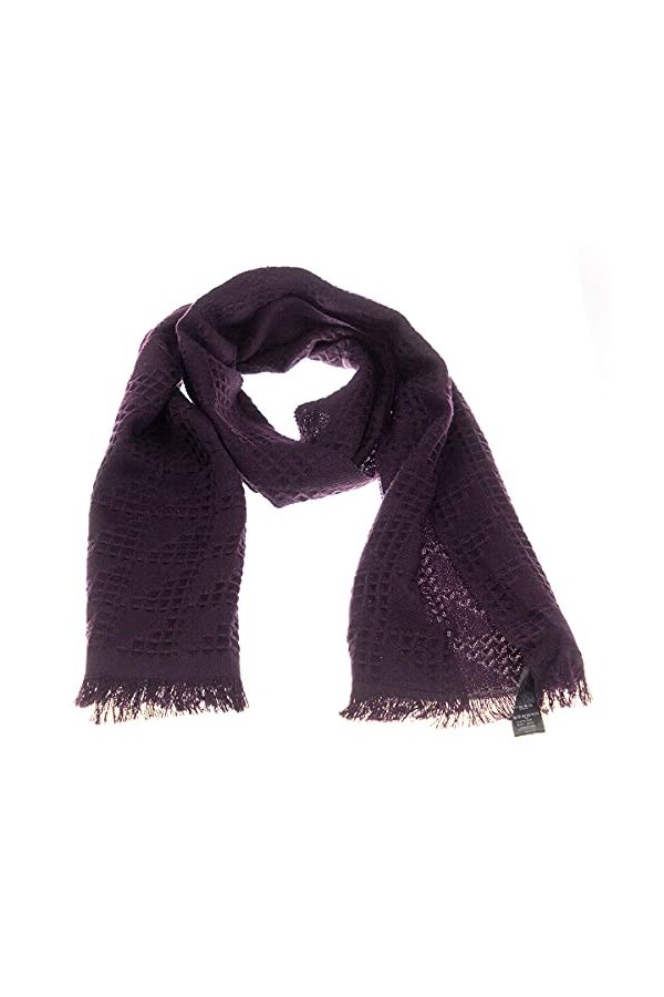 Armani Collezioni Écharpe en laine Bordeaux, Onesize 