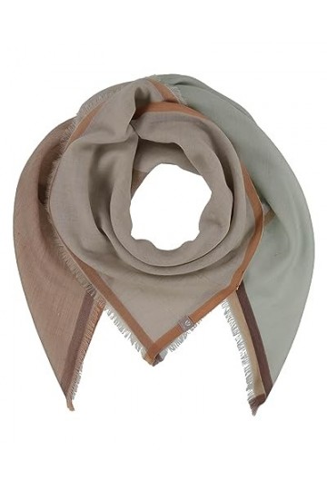 FRAAS Echarpe femme 110 x 110 cm - Echarpe mode avec des paillettes discrètes en mélange de laine - Echarpe XXL pour les jour