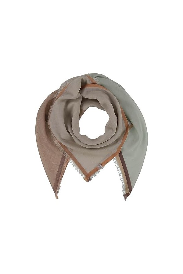 FRAAS Echarpe femme 110 x 110 cm - Echarpe mode avec des paillettes discrètes en mélange de laine - Echarpe XXL pour les jour