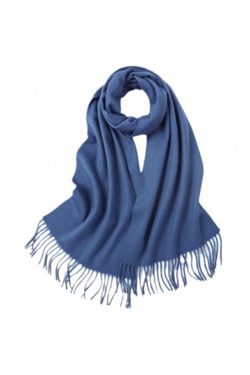 TZUFA Écharpe Pashmina de luxe unisexe pour femmes, couleur unie, chaude, épaisse et douce, longue, en cachemire, automne hiv