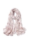 Écharpes Foulard en Soie pour Femmes Impression de Protection Solaire Gaze Section Mince Châle en Soie Gland Châle Long Embal