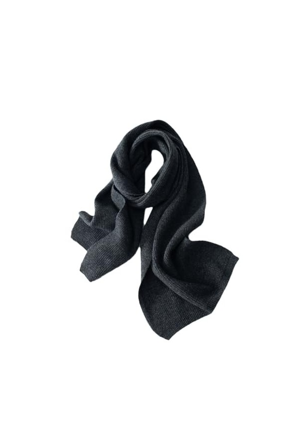 TZUFA Écharpe en cachemire unisexe, châle dhiver tricoté en cachemire pour femmes et hommes, châle chaud de couleur unie à l