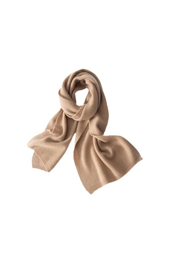 TZUFA Écharpe en cachemire unisexe, châle dhiver tricoté en cachemire pour femmes et hommes, châle chaud de couleur unie à l