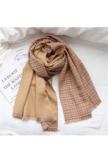 Écharpe double face femme automne et hiver plaid classique imitation cachemire version coréenne de létudiant britannique de 