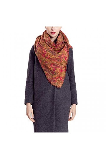 Écharpe Poncho Femme Écharpe Imprimée Automne et Hiver Femmes Chaud Style Européen et Américain Châle Double Usage Manteau Éc