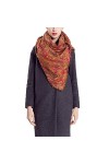 Écharpe Poncho Femme Écharpe Imprimée Automne et Hiver Femmes Chaud Style Européen et Américain Châle Double Usage Manteau Éc