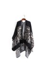 Femmes Poncho Écharpe Dames Cadeaux Automne et Hiver Street Style Camouflage Motif Split Châle Écharpe Chaude Mode Hiver Chau