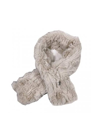 Femmes Wrap Col Bavoir Chaud Femme Hiver Col Croisé Écharpe Décoration Écharpe dhiver Col Écharpe Doux Chaud Color : Milk T