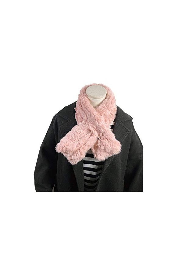 Femmes Wrap Col Bavoir Chaud Femme Hiver Col Croisé Écharpe Décoration Écharpe dhiver Col Écharpe Doux Chaud Color : Milk T