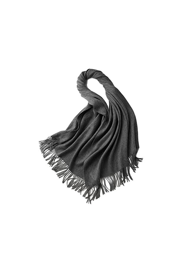 LOERSS Couverture Poncho, Echarpe pour Femmes, Echarpes de Couverture en Cachemire, Echarpe Classique à Pompons, Echarpes Cha