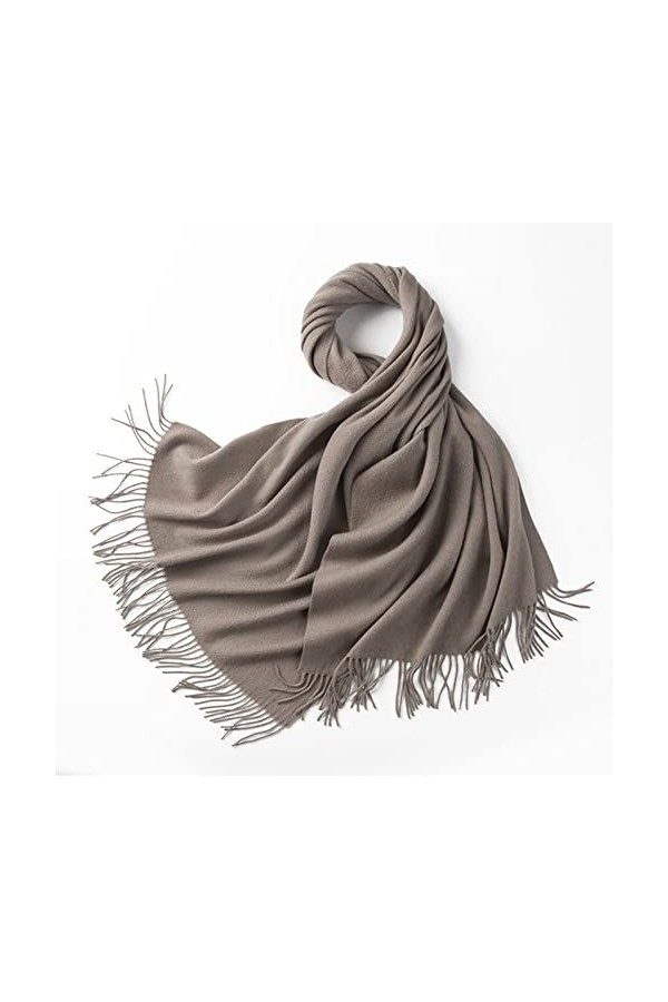 LOERSS Couverture Poncho, Echarpe pour Femmes, Echarpes de Couverture en Cachemire, Echarpe Classique à Pompons, Echarpes Cha