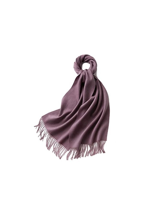 LOERSS Couverture Poncho, Echarpe pour Femmes, Echarpes de Couverture en Cachemire, Echarpe Classique à Pompons, Echarpes Cha