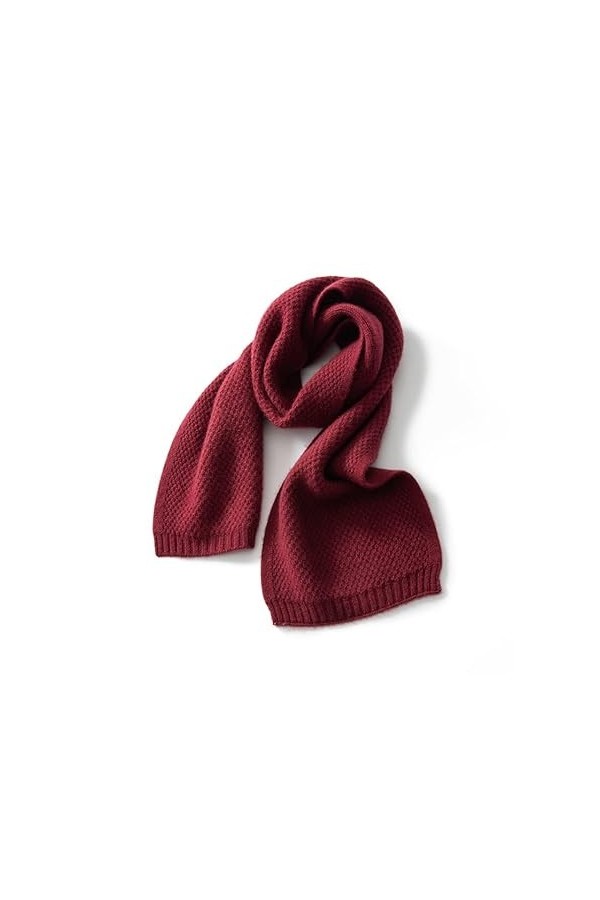 SZWH Écharpe Doux cireux Cachemire écharpes Femmes Automne Hiver Court Chaud Cou tricoté épaissi Petit châle Enfant extérieur