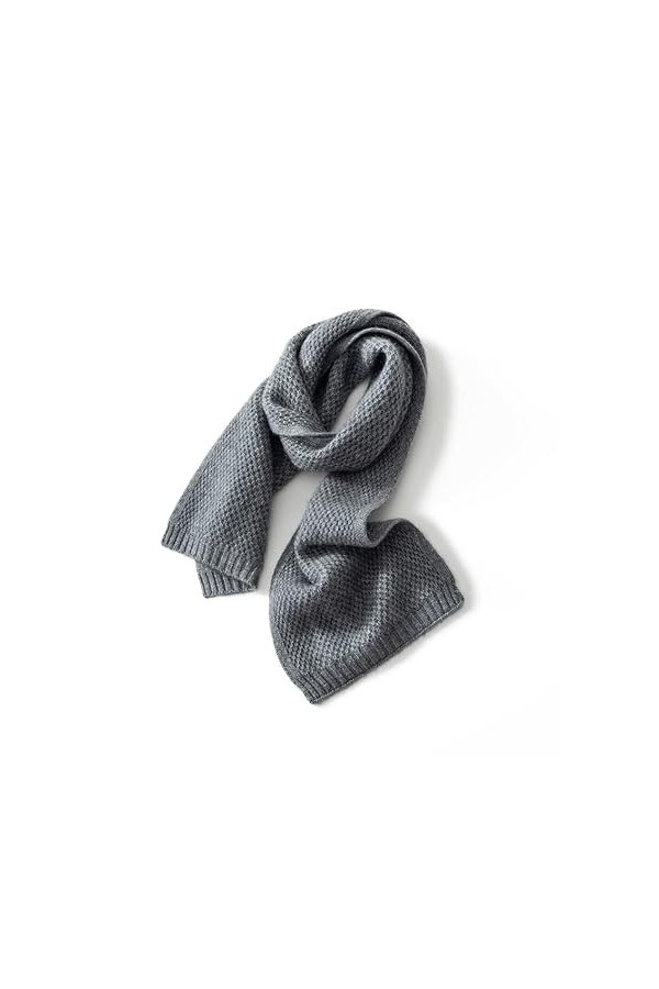 SZWH Écharpe Doux cireux Cachemire écharpes Femmes Automne Hiver Court Chaud Cou tricoté épaissi Petit châle Enfant extérieur