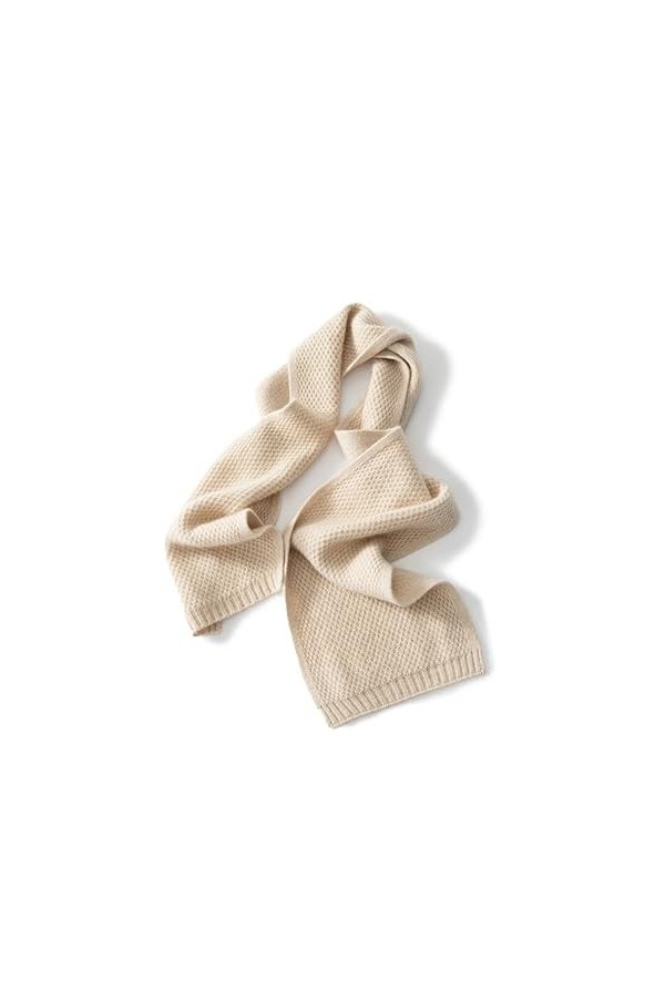 SZWH Écharpe Doux cireux Cachemire écharpes Femmes Automne Hiver Court Chaud Cou tricoté épaissi Petit châle Enfant extérieur