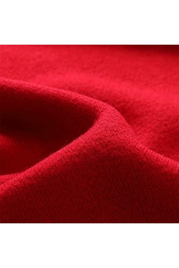 Écharpe en Soie, Écharpes de Couverture pour Femmes et Hommes Écharpe Rouge de Couleur Unie Laine Wraps Mode Féminine Chaude 