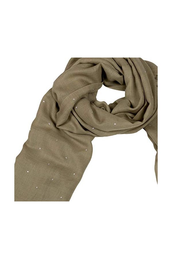 Shirin Sehan Tara Écharpe pour femme en coton avec strass