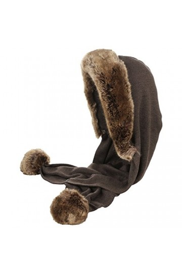 Echarpe a Capuche Lumia Gebeana foulard pour femme coiffe taille unique - marron fonce 