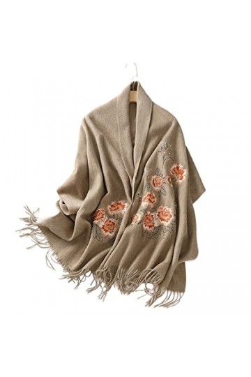 KIZQYN Femme Châle Écharpe en Laine de Mouton Douce et Confortable en Automne et en Hiver avec Un Grand châle for la Chaleur 