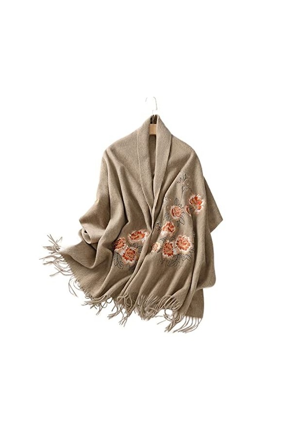 KIZQYN Femme Châle Écharpe en Laine de Mouton Douce et Confortable en Automne et en Hiver avec Un Grand châle for la Chaleur