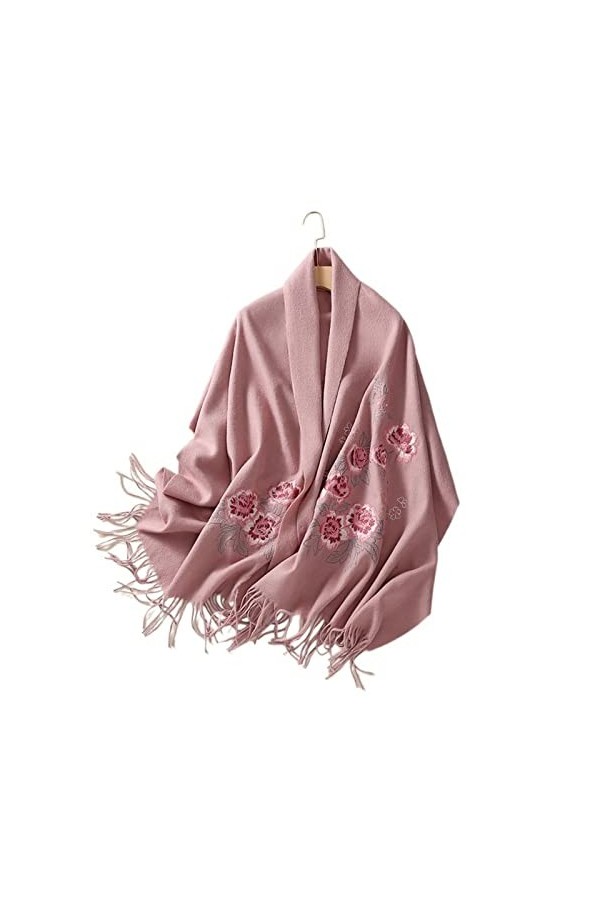 KIZQYN Femme Châle Écharpe en Laine de Mouton Douce et Confortable en Automne et en Hiver avec Un Grand châle for la Chaleur 