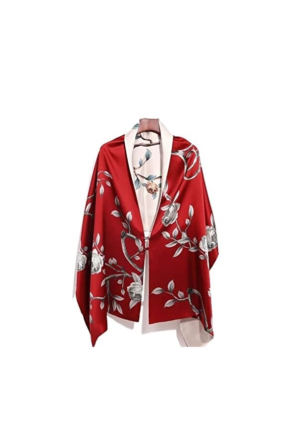 Femme Écharpe Écharpe châle en Soie de Haute qualité Robe à Double Usage avec châle Mode Printemps et Automne Double Couche I