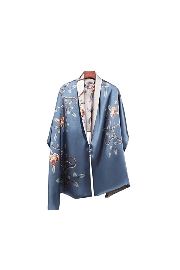 Femme Écharpe Écharpe châle en Soie de Haute qualité Robe à Double Usage avec châle Mode Printemps et Automne Double Couche I