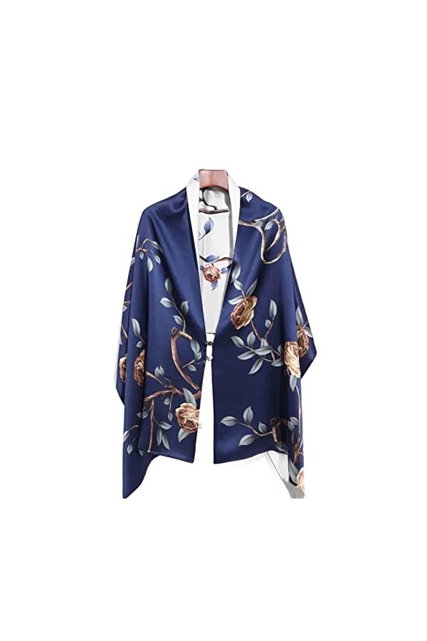 Femme Écharpe Écharpe châle en Soie de Haute qualité Robe à Double Usage avec châle Mode Printemps et Automne Double Couche I