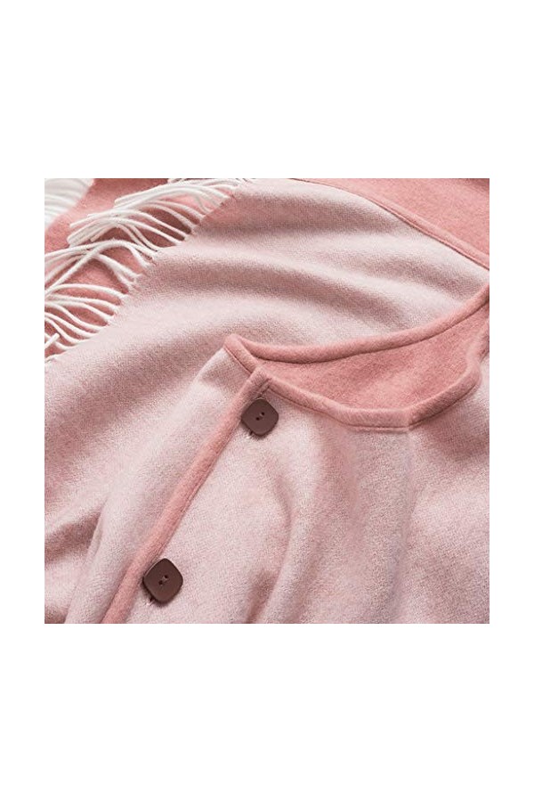 TYXL Foulard de Soie Femme, Écharpe Femmes Couleur Unie Laine Double Chambre Gland Climatisation Châle Tempérament Automne Hi