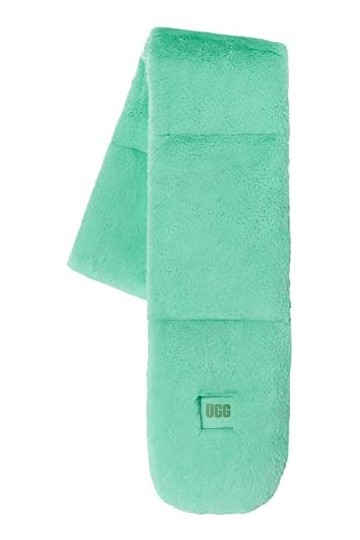 UGG Écharpe oblongue en fausse fourrure pour femme, Émeraude pâle, taille unique