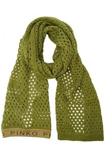 Pinko Soledad Écharpe Filet Misto Alp, SE0_Verde/V.Militaire, Taille Unique Femme