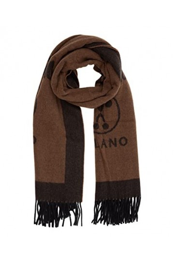 MOSCHINO femme Double question mark écharpe en laine brown
